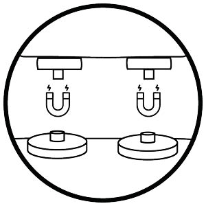Charnière aimantée